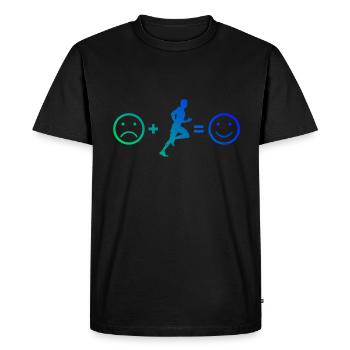 Jogging Jogging Course Hommes Fitness Running - T-shirt Premium bio Homme - noir - Devant - Nico (187cm)