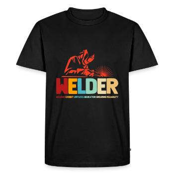 Définition du nom de soudeur drôle - T-shirt Premium bio Homme - noir - Devant - Nico (187cm)