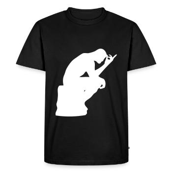 rodin penseur - T-shirt Premium bio Homme - noir - Devant - Nico (187cm)