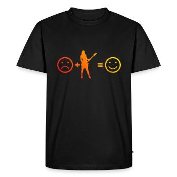 Ladies Egitarre Guitare guitare acoustique - T-shirt Premium bio Homme - noir - Devant - Nico (187cm)