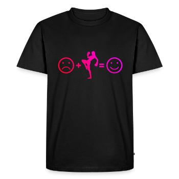 Kickboxing Femmes Boxe Kickboxer Boxe Kickboxing - T-shirt Premium bio Homme - noir - Devant - Nico (187cm)