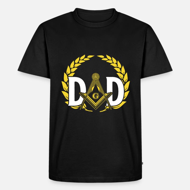 Masonic Freemasonry Fraternal - Männer Premium Bio T-Shirt - Schwarz
