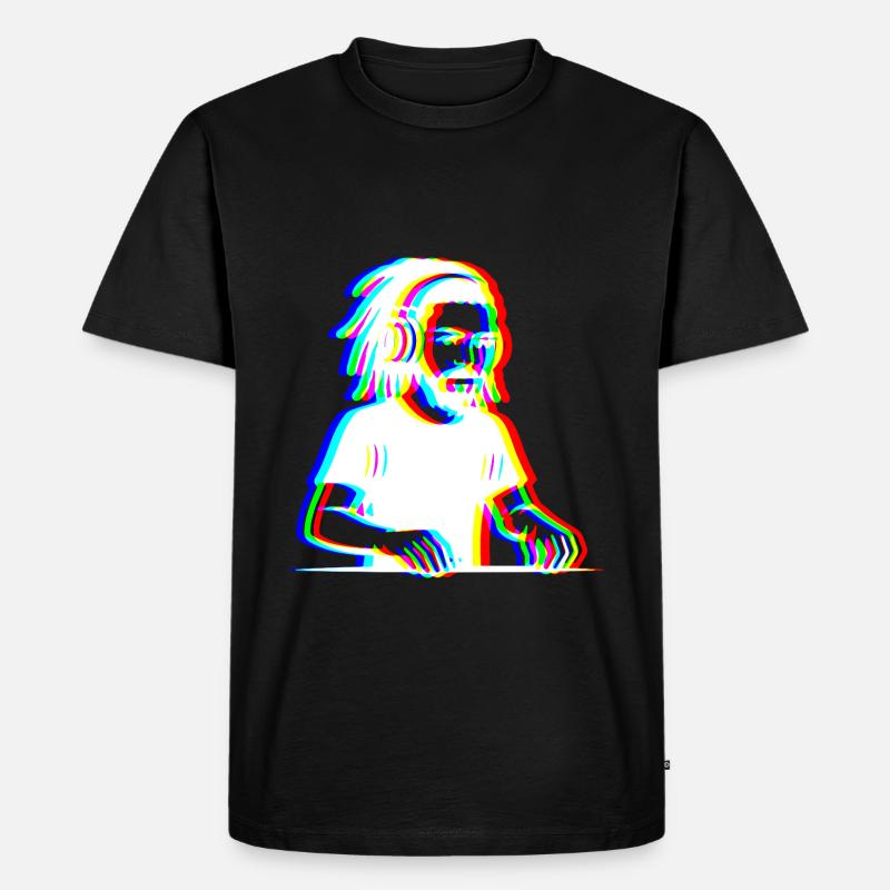 EDM - DJ - Glitch Rave Stil - Männer Premium Bio T-Shirt - Schwarz