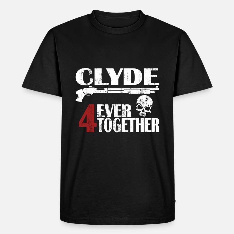 Bonnie - Clyde Geschenk Geschenkidee - Männer Premium Bio T-Shirt - Schwarz
