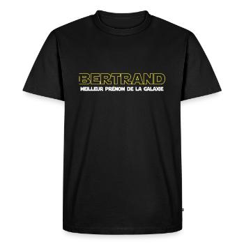 Bertrand meilleur prénom de la galaxie - T-shirt Premium bio Homme - noir - Devant - Nico (187cm)