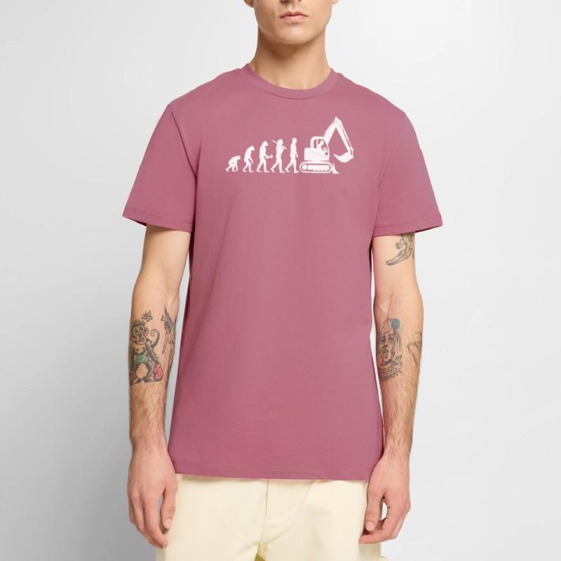 Excavator Driver Excavator Operator Evolution Gift Men's Premium Organic T-Shirt