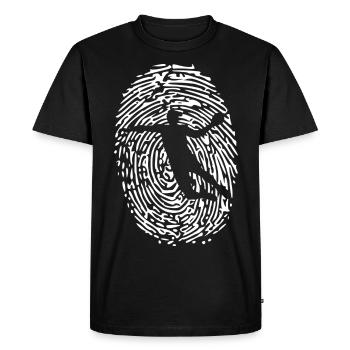 Handball d'empreintes digitales - T-shirt Premium bio Homme - noir - Devant - Nico (187cm)