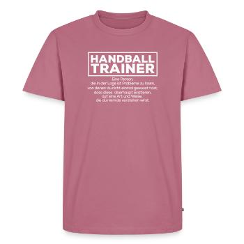 Handball Trainer Coach Handballer Sport Geschenk - Männer Premium Bio T-Shirt - Mauve - Vorne - Nico (187cm)