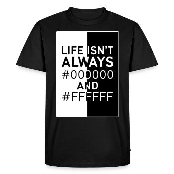 Designer graphiste graphiste designer artiste - T-shirt Premium bio Homme - noir - Devant - Nico (187cm)