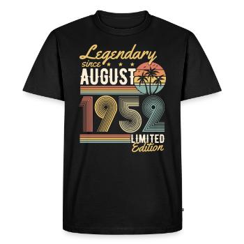 Légendaire depuis Août 1952 Rétro Vintage Cadeau - T-shirt Premium bio Homme - noir - Devant - Nico (187cm)