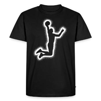 Joueurs de basket-ball Bball Garçons Enfants Basketball - T-shirt Premium bio Homme - noir - Devant - Nico (187cm)