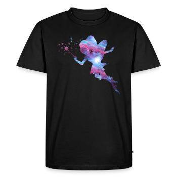 Fée silhouette bonne fée fée cadeau conte de fées - T-shirt Premium bio Homme - noir - Devant - Nico (187cm)