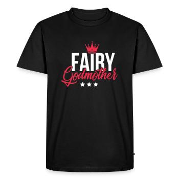 Mère la fille de cadeau marraine fée - T-shirt Premium bio Homme - noir - Devant - Nico (187cm)