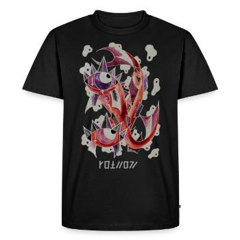 Poisson Négutif - T-shirt Premium bio Homme - noir - Devant - Nico (187cm)