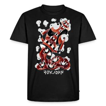 Verseau Négutif - T-shirt Premium bio Homme - noir - Devant - Nico (187cm)