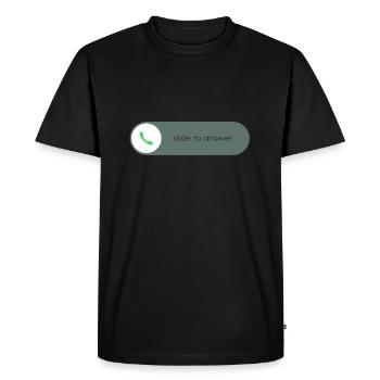 APPEL ENTRANT Glissez pour répondre à un appel PHONE MOBILE - T-shirt Premium bio Homme - noir - Devant - Nico (187cm)