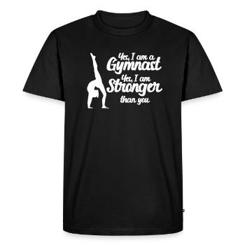 Gymnaste Turner Gymnastique Gymnaste Cadeau de Gymnastique - T-shirt Premium bio Homme - noir - Devant - Nico (187cm)