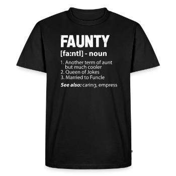 aunt - Men's Premium Organic T-Shirt - black - Front - Nico (187cm)