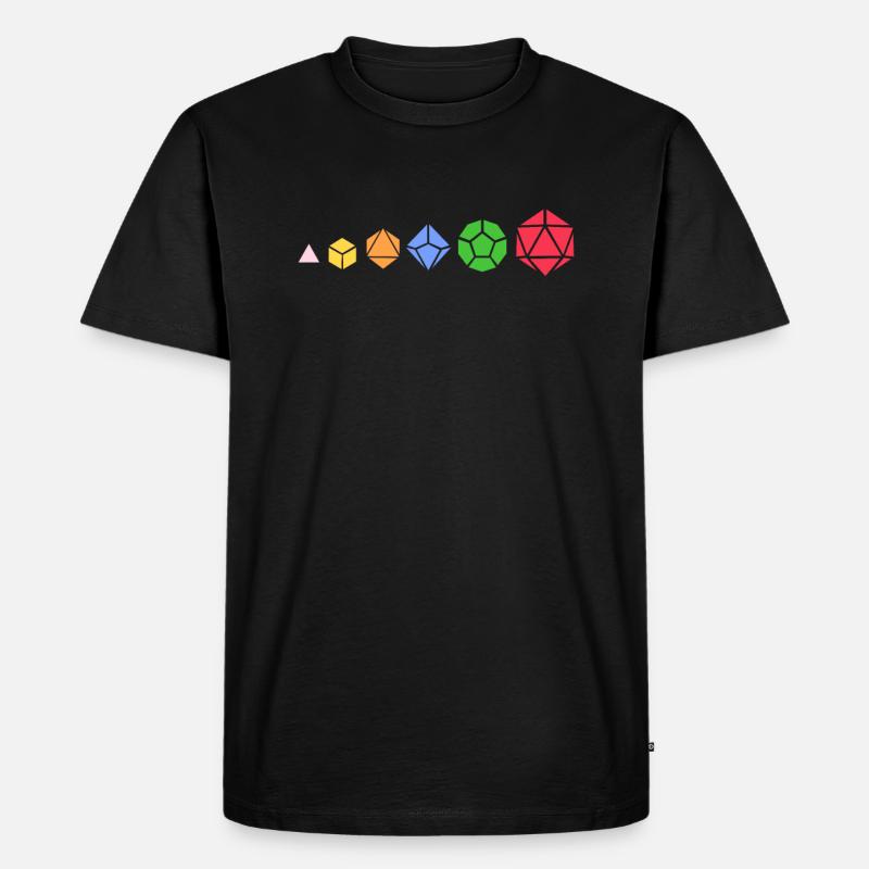 D20 Evolution - Männer Premium Bio T-Shirt - Schwarz