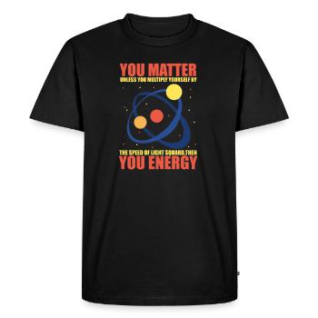 science - Men's Premium Organic T-Shirt - black - Front - Nico (187cm)