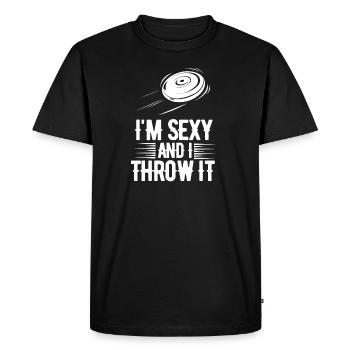 Frisbee Ultimate Disc Golf Disc Golf Sports Gift - Men's Premium Organic T-Shirt - black - Front - Nico (187cm)