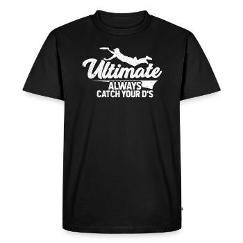 Ultimate Frisbee - T-shirt Premium bio Homme - noir - Devant - Nico (187cm)