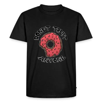 donut - Men's Premium Organic T-Shirt - black - Front - Nico (187cm)