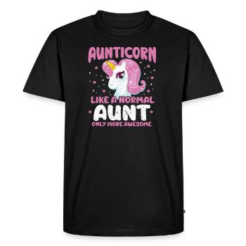 aunt - Men's Premium Organic T-Shirt - black - Front - Nico (187cm)