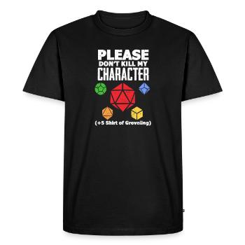 D20 Jeu de dés Fantasy Gaming DM Cadeau - T-shirt Premium bio Homme - noir - Devant - Nico (187cm)