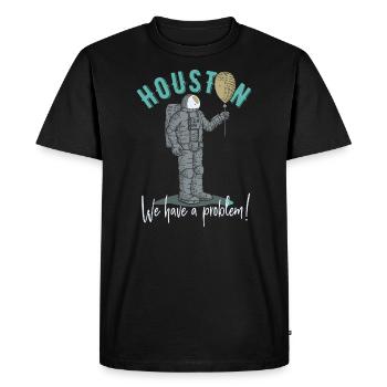 Houston We Have a Problem Gift Idea - Men's Premium Organic T-Shirt - black - Front - Nico (187cm)