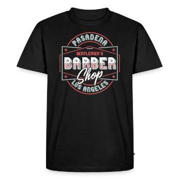 Gentlemens Barber Shop Gift Idea - Men's Premium Organic T-Shirt - black - Front - Nico (187cm)