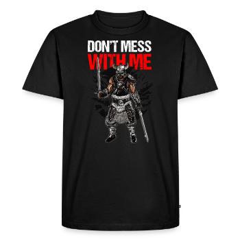 Dark Viking Warrior Idée cadeau - T-shirt Premium bio Homme - noir - Devant - Nico (187cm)