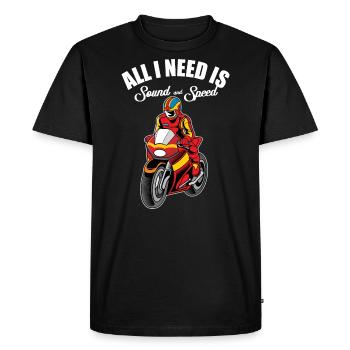 Super Bike World Competition Gift Idea - Men's Premium Organic T-Shirt - black - Front - Nico (187cm)