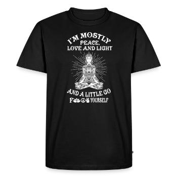 Sarcasm Yoga Fuck You Rest cadeau de méditation - T-shirt Premium bio Homme - noir - Devant - Nico (187cm)