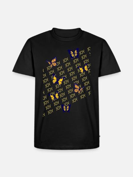 Butterflies, joy, lightness - Men's Premium Organic T-Shirt - black