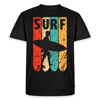 Planche de surf - T-shirt Premium bio Homme - noir - Devant - Nico (187cm)