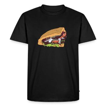 Kebab - T-shirt Premium bio Homme - noir - Devant - Nico (187cm)