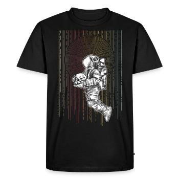astronaut - Men's Premium Organic T-Shirt - black - Front - Nico (187cm)