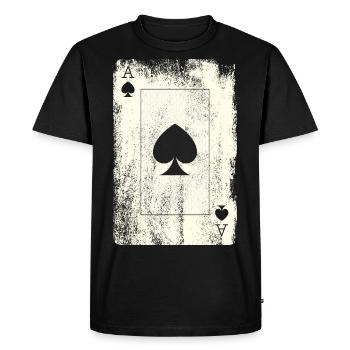 Poker Ass - T-shirt Premium bio Homme - noir - Devant - Nico (187cm)