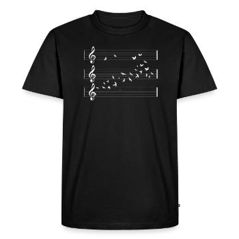 Musique Orchestre Oiseaux Chef Choeur Cadeau Gratuit - T-shirt Premium bio Homme - noir - Devant - Nico (187cm)
