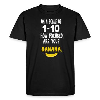Cadeau drôle de nerd de concentration de banane TDAH - T-shirt Premium bio Homme - noir - Devant - Nico (187cm)