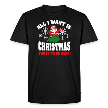 Anti Christmas Sarcasm Ugly Christmas Gift - Men's Premium Organic T-Shirt - black - Front - Nico (187cm)