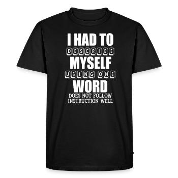 Banane TDAH Distraction Focus nerd cadeau drôle - T-shirt Premium bio Homme - noir - Devant - Nico (187cm)