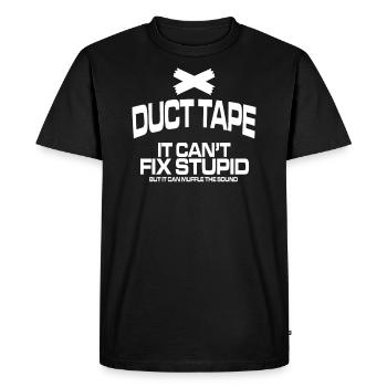 Duct Duct Duck Tape Sarcasm Joke Gifts - Men's Premium Organic T-Shirt - black - Front - Nico (187cm)