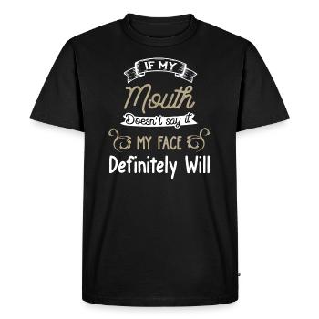 Cadeau de provocation provocante disant drôle - T-shirt Premium bio Homme - noir - Devant - Nico (187cm)