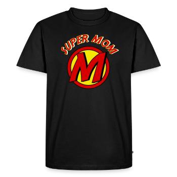 Bande dessinée de bande dessinée de super-héros de fête des mères Super maman - T-shirt Premium bio Homme - noir - Devant - Nico (187cm)