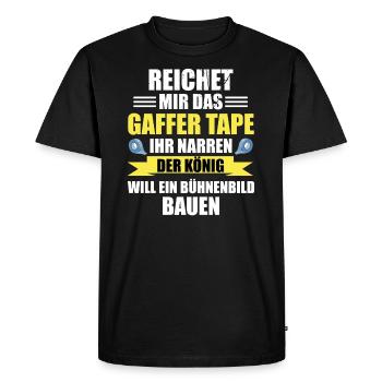 Stage Crew Bühnentechniker Veranstaltungstechnik - Männer Premium Bio T-Shirt - Schwarz - Vorne - Nico (187cm)
