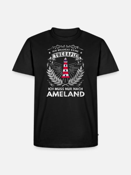 Ameland Insel Urlaub Souvenir - Männer Premium Bio T-Shirt - Schwarz