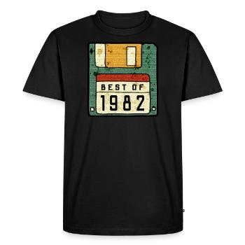 Chemise d'anniversaire Best Of 1982 - T-shirt Premium bio Homme - noir - Devant - Nico (187cm)