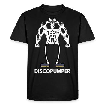 Chemise de bodybuilder drôle de pumper disco - T-shirt Premium bio Homme - noir - Devant - Nico (187cm)